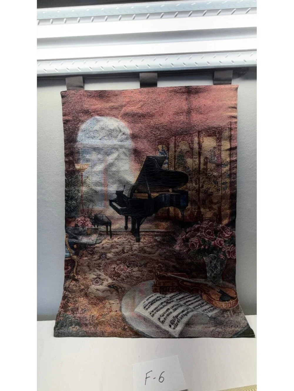 Lena Liu Musical Grand Piano Violin Tapestry Wall Hanging Decor F-6